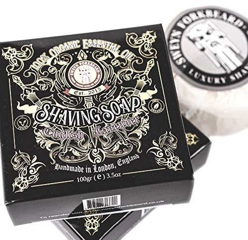 Shaving Soap English Lavender Sweyn Forkbeard - 100% Organic Premium Shaving Soap Made in London