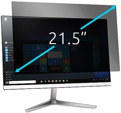 Kensington Monitor Blickschutzfilter, abnehmbare Schutzfolie für 21,5-Monitore (16;9), Blendschutzbeschichtung, beidseitig verwendbar, Blaulichtfilter zur Vermeidung von Augenbelastung (628335)
