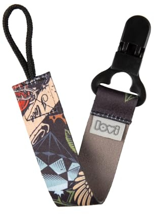 LOVI Schnullerband, Im trendigen Design, Praktisch, Solide Clip, Bequem, I love, Braun