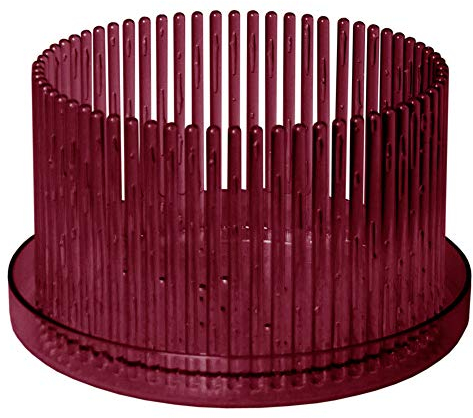 Orchitop L-Set - Design Orchideentopf inkl. Untersetzer für alle Orchideen, Farbe weinrot