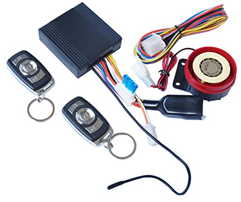 WANGCL Motorrad-Alarmanlage, Diebstahlsicherung, 12 V Universal, 125 dB, Motorstart mit Fernbedienung