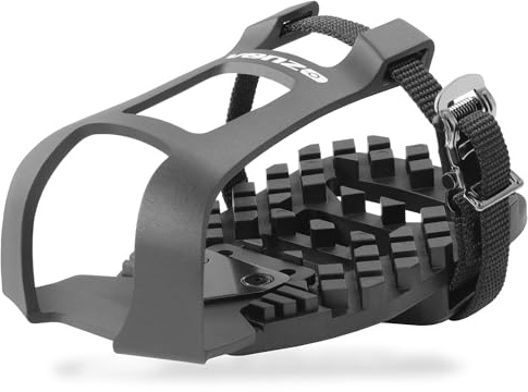VENZO Cykel cykel tåklämmor bur inomhus träning spin cykel pedal adaptrar - kompatibel med Peloton Delta cykelpedaler - konvertera look delta-pedaler till tåklämma remmar - kör med sneakers