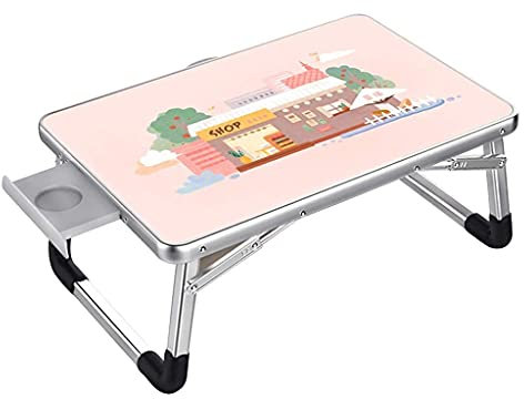 Kleiner Tisch auf dem Bett, Klappbett, Tablett, Lap Desk, tragbarer Lap Desk, Laptop-Schreibtisch, Schlafsaal-Schreibtisch mit Telefonsteckplatz, kleiner Schreibtisch, kann zusammengeklappt werden,