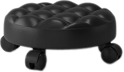 WAEYZ 360 Grad Drehbar Niedriger Rollensitz, Rollhocker Stuhl PU Leder Rollende Hockersitze Auf Rädern, für Garage Geschäft Haus Runder Rollensitz Hocker
