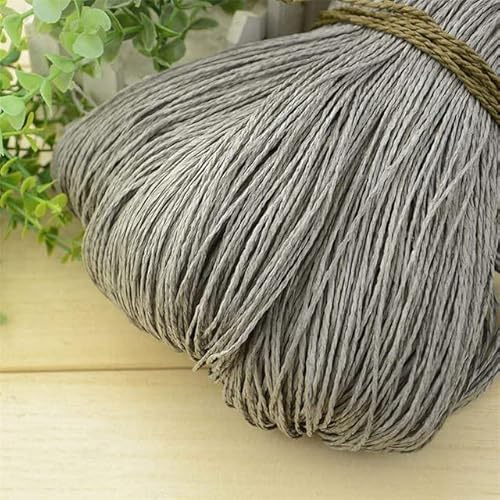 500g Sommer-Bast-Garn zum Häkeln, natürliche Papierstrohfäden, Kunsthandwerk für DIY-Stricken, Hut, Handtasche, Geldbörse, Korb, Rattan-Material