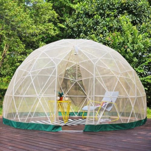aromaoveite Bubble Tent Dome House Camping Tent 10/12ft,Garden Igloo Outdoor Mesh Dome Shelter Geodesic for Backyard Patios, Canopy Gazebos Screen House Room Lean to Greenhouse,3.6m