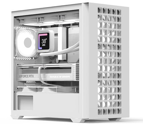 AeroCool D302A Mini Tower Case, soporte de radiador de 360 mm, 11 ranuras para ventilador, GPU de 410 mm, placa base m-ATX/mini-ITX orientada hacia atrás, USB tipo C, filtro magnético para polvo