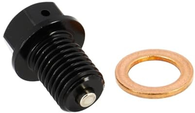 cyclingcolors 1x Ölablassschraube Magnetisch mit Dichtung Ölwannenablassmutter Verschlussschrauben Ideal für Moped Roller Motorrad Auto Quad Motor Ölwanne, M12x1.50 15mm