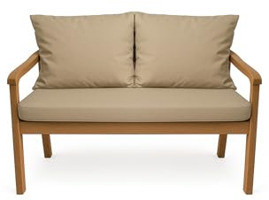 Setgarden® Kissen für Gartenbank mit Rückenlehne, Set – doppelseitiges Kissen für Schaukel und Bank, erhältlich in verschiedenen Farben und Größen (Beige, 110 x 60 x 50 cm)