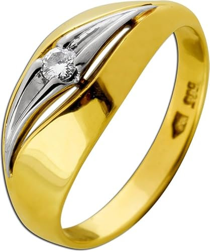 Ch.Abramowicz Diamantring Gold Weißgold 585 14K Brillant Antikschmuck 17