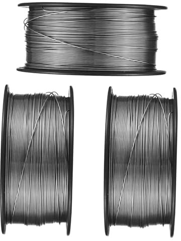 VILLCASE 3rolls Flux Core Microfilament Welding Wire Each Steel Wire for Gasless Mig Welding Home Use DIY Projects and Repairs