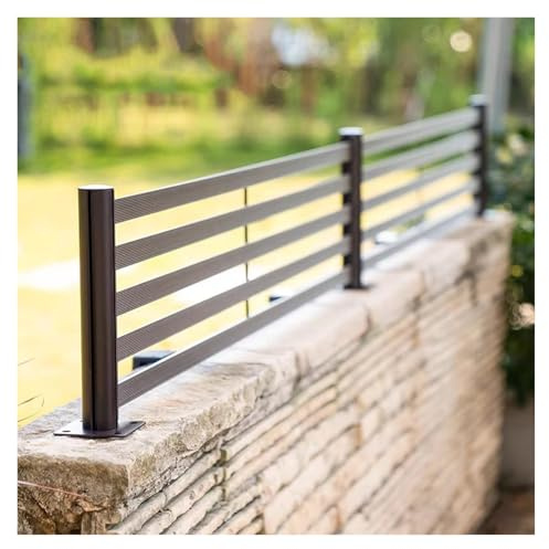 Garde-corps de clôture horizontale en alliage d'aluminium, barre transversale durable pour une meilleure sécurité sur le porche, le balcon, la terrasse, le jardin et la terrasse