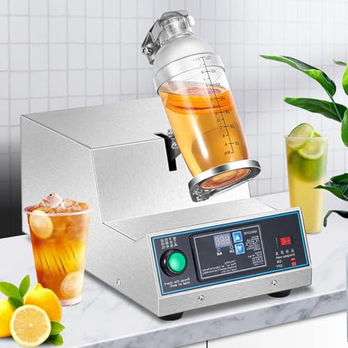 Espumador eléctrico de leche y coctelera con panel de control inteligente para cafeterías y tiendas de bebidas