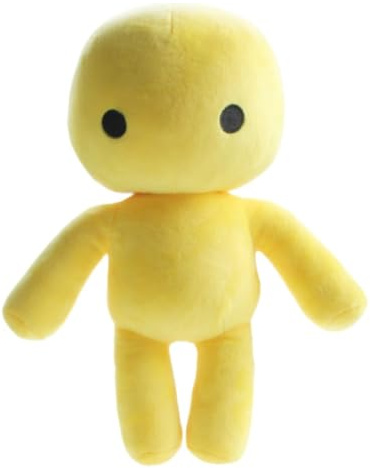 AZERISSO Wobbly Life Plush, Game Character Yellow Man Stress Relief Cute Throw Pillows for Home Decor (Yellow)
