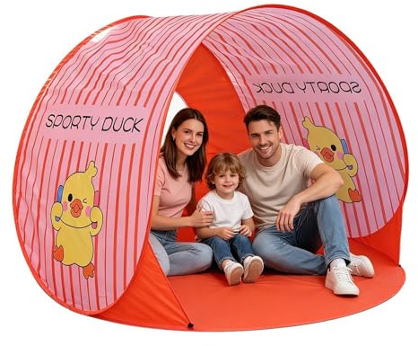 Tente de Plage Parapluie Solaire Pliable Protection UV 2-3 Personnes