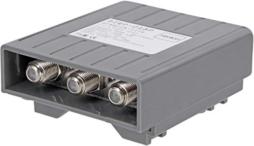 Venton DiSEqC DIWO-218P - Interruptor de satélite 2/1 para 2 satélites y 1 Receptor de satélite I Conmutador de satélite 2.0 con Carcasa de protección contra la Intemperie - 4K Ultra HD TV 3D Full HD