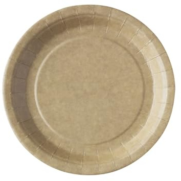 Générique - 50 ASSIETTES KRAFT 23CM BIODÉGRADABLES
