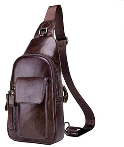 Bolsa de cuero Bolsa de senderismo para hombres para hombres Viajes al aire libre Camping Fishing Crossbody Shoulde Pack Pack Packpack