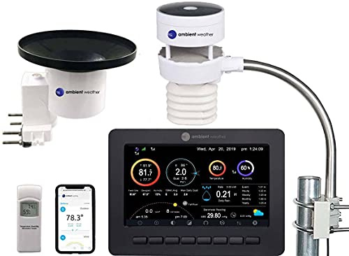 Ambient Weather WS-5000 Ultrasonic Smart Weather Station with TFT Full Color LCD Display