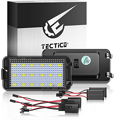 TECTICO LED Kennzeichenbeleuchtung Nummernschildbeleuchtung SMD Ultra Weiß Kompatibel mit Seat Altea Arosa Cordoba Ibiza Leon Toledo, 2 Stücke