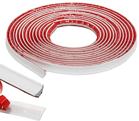 Flexible Trim Caulk Strip Wall Moulding Trim, 1/2 in x10 Ft Peel and Stick Trim for Wall Corner Deco, Ceiling, Backsplash Tile Edge, Countertops, Baseboard, Floor(White)