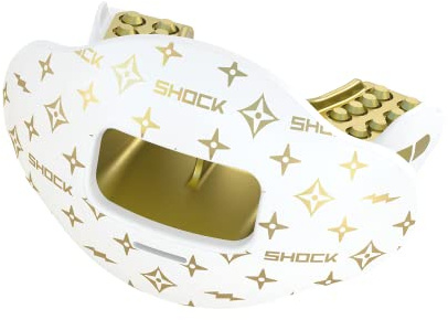 Shock Doctor Football Lip Guard Mouthpiece with Strap – Breathable, Wide Opening – Adult & Youth OSFA