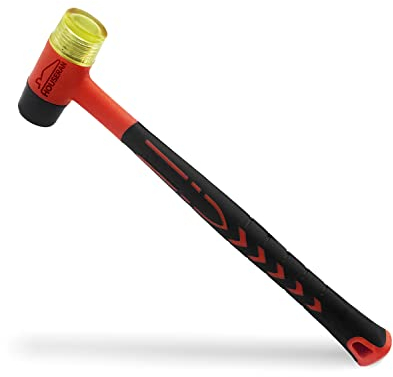 HOUSERAN Rubber Mallet, Double-Face Hammer for Vinyl Flooring, Tile, Crafts, Jewelry Making - Small Rubber Hammer
