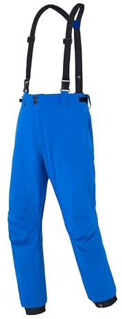 ATLASLAVA Pantaloni da sci invernali da uomo con bretelle, impermeabili, caldi, antivento, antistrappo, resistenti agli strappi, Blu, XXXL