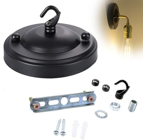 Kit Baldacchino da Soffitto, Lampada Con Base per Rimorchio, Kit di Copertura, Gancio per Lampadario, Rosone e Portalampada