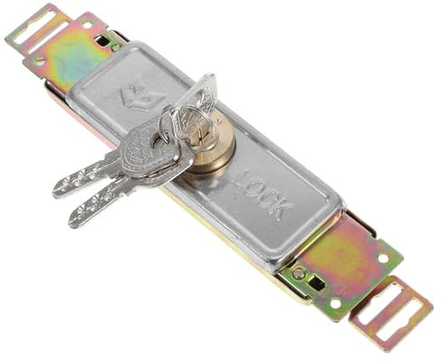 jojofuny Serratura Catenaccio Doppio Cilindro Ad Alta Sicurezza Per Porte d Ingresso Protezione Antifurto Per Serrature Per Porte Avvolgibili e Serrande Centrali