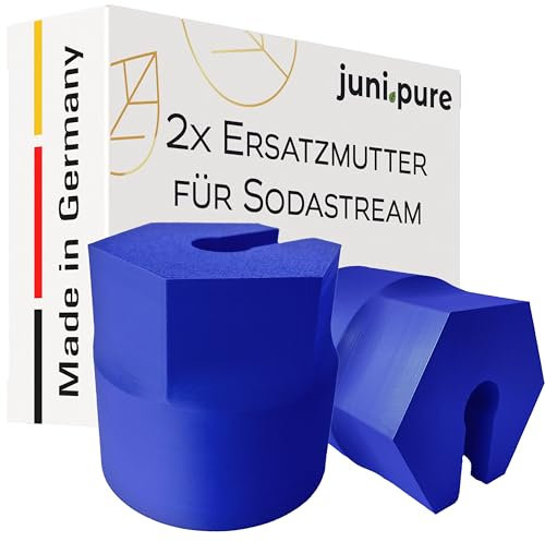 juni.pure®️ - 2X Ersatzmutter kompatibel mit Sodastream - Hochwertige und langlebige Ersatzteile passend für Sodastream - extra dicht für leckagefreies Sprudeln & Einfache Montage - Made in Germany