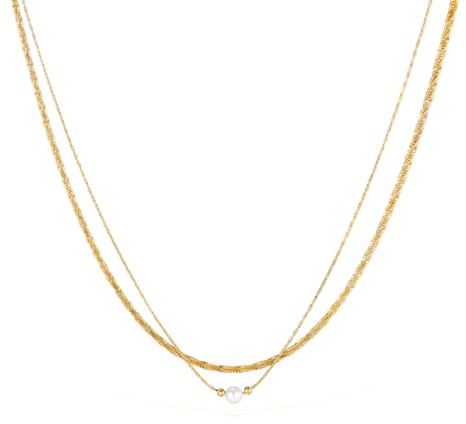 VICKWOOD pärllager fotkedja dam amband rostfritt stål 17 21 25 30 cm extra lång vristlänk justerbart armband/fotkedjor i silver/guld/roséguld vattentätt smycke för kvinnor, Verstellbar, Rostfritt stål
