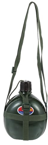 Kisangel Borraccia Militare da 1 Litro in Alluminio Spesso Borraccia Resistente per Escursionismo e Campeggio Outdoor per Addestramento Militare e Attività All’aperto