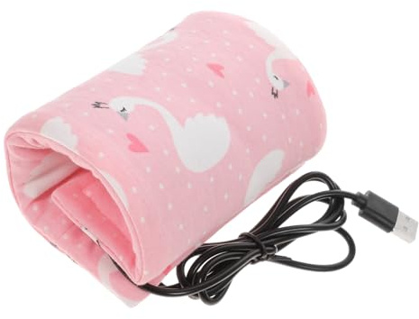 ASAKKURA Portable Travel Insulated Bottle Warmer Bag for Milk Bottles USB Rechargeable Food Warmer with Heat Preservation and Safe Insulation Compatible with Power Banks and Mobile Chargers