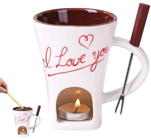 Generisch Schokoladen Fondue Tasse | 200ml Fondue-für Schokolade und Süßigkeiten - Fondue Becher Für Schokolade - Für Käse Butter Geselligkeit Weihnachten Date Night Zuhause Küche