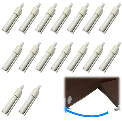 16PCS Soft Close Door Dampers, Soft Close Dampers,Quiet Closer Buffers Push to Open Door Catches Adjustable Damper for Kitchen Cabinet Home Furniture Trash Can Wardrobe Door Easy Install