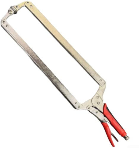 24 Inch Heavy Duty Extra Long Locking Pliers Carbon Steel Welding C Clamp With Large 34cm Opening And Quick Release Handle For Metalworking(B)