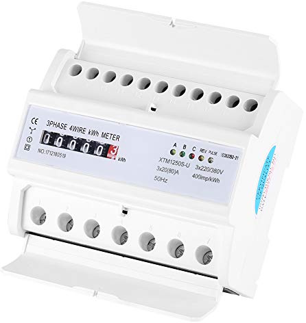 Digitaler Dreiphasen-LCD-Stromzähler XTM1250S-U, 220V, 20 (80) A Mit DIN-Schienen-Montage, Energiemessgerät Für Industrielle Und Gewerbliche Anwendungen