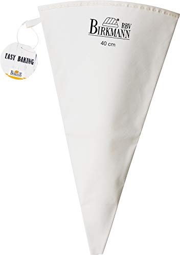 Birkmann, Easy Baking, Mehrwerg-Spritzbeutel, aus lebensmittelechtem Baumwollgewebe mit Spezialbeschichtung, hitzebeständig bis 60 °C, 40 cm lang, 1500 ml Fassungsvermögen, 412156 | llgewebe mit Spezialbeschichtung, hitzebeständig bis 60 °C, 40 cm lang, 1500 ml Fassungsvermögen, 412156