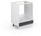 Vicco Oven housing cabinet Fame-Line, Anthracite high gloss/White, 60 cm without worktop