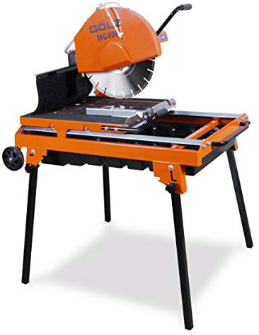 GÖLZ MC400 Steintrennsäge – 400 mm Diamanttrennscheibe, 2,2 kW, 135 mm Schnitttiefe, 45° Gehrungsschnitt, 700 mm Schnittlänge, inkl. LB20 Diamanttrennscheibe für Beton, für Stein, Beton & Baustoffe