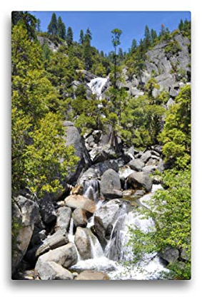 Premium Textil-Leinwand 30 x 45 cm Hoch-Format Kleine Wasserfälle, Leinwanddruck von Nadine Büscher