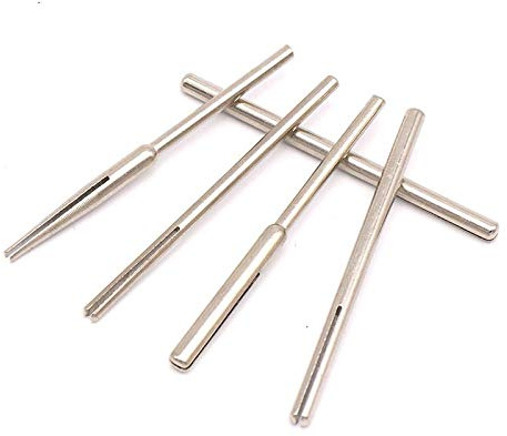 10 pièces 2.35 / 3mm tige 50mm pince à papier de verre mandrins fendus Long support abrasif Clip tige sculptée Point pour meuleuse rotative Dremel, D, 3.0mm