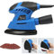 Mouse Detail Sander for Wood, Hand Electric Sander with Dust Extraction Port, 130W 12,000 RPM Palm Saner with 6pcs Sanding Pads, Compact Handheld Random Orbital Sander for DIY, Woodwork & Hobby Craft