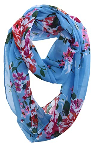 FAIRYGATE Damen/Herren Loopschal Snood Schlauchschal Rundschal Blau 55008