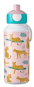Mepal - Trinkflasche Pop-up Campus - Wasserflasche - Auslaufsichere Flasche für die Schule - Wiederverwendbar - BPA-frei & Spülmaschinenfest - 400 ml - Leopard