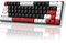 MageGee 60% Mechanical Gaming Keyboard, 68 Keys Compact Blue LED Backlit Gaming Keyboard, SKY68 Wired Ergonomic Mini Office Keyboard for Windows PC Gamer (Red Switch, White & Black)