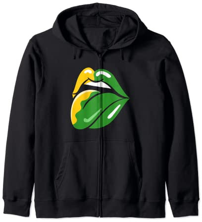 Zunge Raus Rote Lippen Kussmund Lippenstift Küssen Lecken Kapuzenjacke