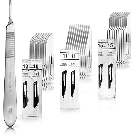 May Set: 30 Skalpellklingen Fig. 10 11 15 & Halter Nr. 3