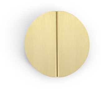 Evionlin Gold 2-1/2 inch Drawer Pulls,2 pcs(a Pair) Half Round Brushed Brass Half Moon Cabinet Pull Handles Semicircle Knobs with Screws for Kitchen Cupboard Bedroom Furniture Door